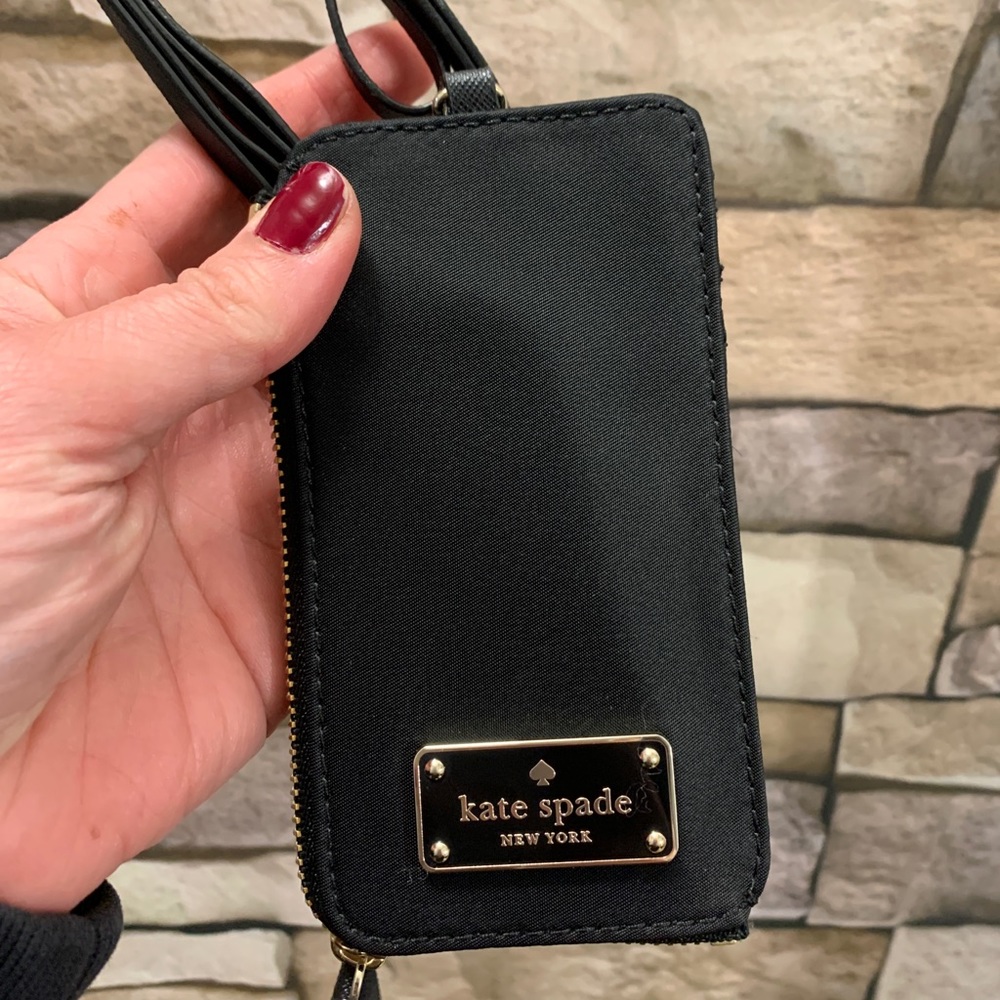 Authentic Kate Spade Nylon/Leather lanyard/card/ID